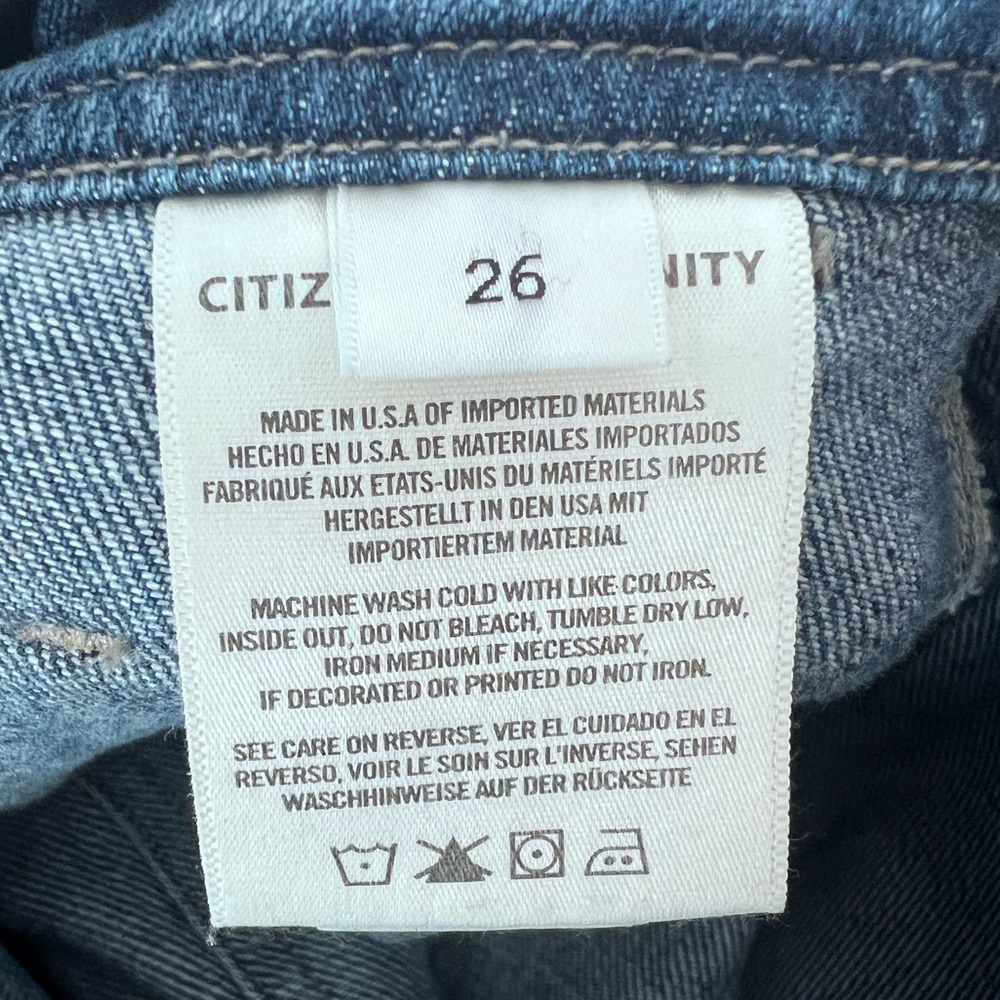 Citizens of Humanity Noelle Ultra High-Rise Belted Cargo Jeans Sz 26 Medium Wash - Picture 11 of 13